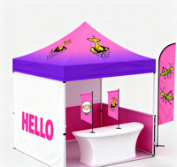 Tentes pliantes 10x10 pieds avec protection UV numérique, durables, imperméables et ignifuges, pour événements professionnels et expositions