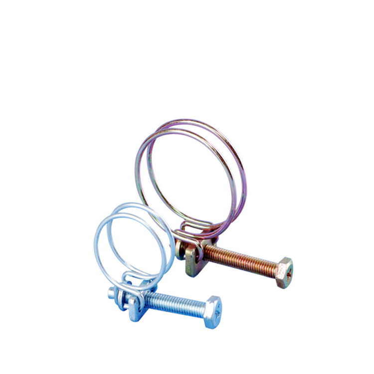 10Pcs Double Wire Hose Clamp 8-110 Mm Adjustable Steel