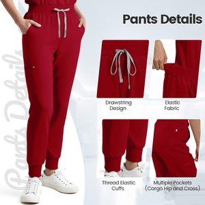 Uniformes Médicos FOXA para Mujer, Blusa con Cuello en V y 8 Bolsillos, Uniformes de Hospital para Enfermeras, Médicos y Estudiantes de Medicina - Product Image 2