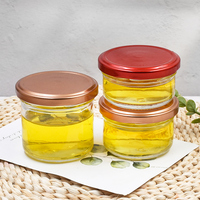 Bocaux en verre transparent de qualité alimentaire de 80 ml, 100 ml, 150 ml pour le stockage des aliments, contenants pour miel de nid d'oiseau avec couvercles en fer blanc