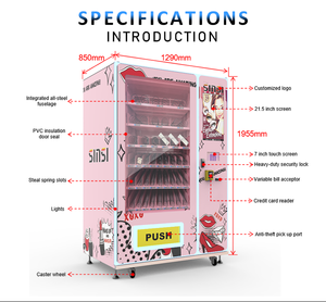 2025 Thời Trang 7 + 21.5 Inch Dual-Màn Hình Mỹ Phẩm Máy Bán Hàng Tự Động Bán Son Môi Lash Máy Bán Hàng Tự Động - Product Image 6