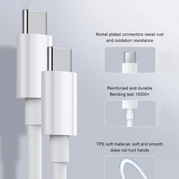 Câble USB-C vers USB-C de charge rapide en gros, PD 100W 5A avec puce E-marker pour MacBook Pro