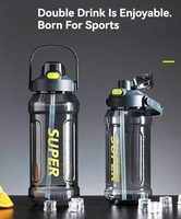 Bouteilles d'eau de grande capacité pour garçons et filles, nouvelle gourde de sport résistante aux hautes températures, bouteille d'eau, gobelet à eau