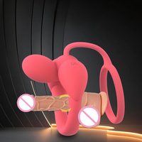 Vibrateur double anneau télécommandé pour distributeur, avec 10 modes de vibration, stimulateur du point G et du clitoris, rechargeable par USB, achat en gros