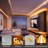 Guirlandes lumineuses LED COB 12V certifiées CE RoHS, 320 LED/m, flexibles, non étanches, adaptateur de connecteur, alimentation, 3000K-6000K