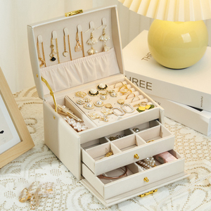 ลิ้นชักหนังสำหรับวางบนโต๊ะทำงาน ขนาดใหญ่ จัดระเบียบเครื่องประดับ ขนาด M - Product Image 4