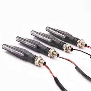 Luci LED DRL 12V con Indicatori di Direzione Sequenziali, <span class=keywords><strong>Lampada</strong></span> Indicatore per Moto con Luce Gialla per Parte Anteriore - Product Image 2