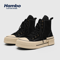 Baskets montantes tendance à plateforme, en daim convertible avec col rabattable, à porter de deux façons, style skate, semelle épaisse et superposée, streetwear
