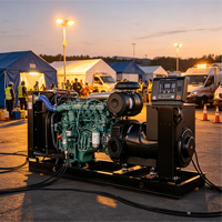 Groupe électrogène diesel robuste 100KW 125KVA, générateur diesel 440V 254V 60Hz, moteur refroidi par eau pour l'industrie pétrolière et gazière en Colombie