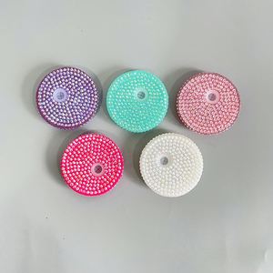 Couvercles en plastique acrylique PP avec strass colorés pour canettes en verre de 16 oz – Expédition depuis l'entrepôt américain - Product Image 3