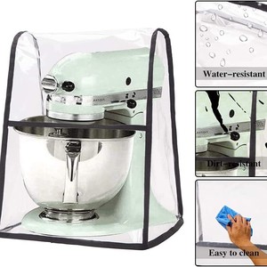 Housse de protection transparente en PVC pour batteur sur socle vertical, blanche, 80 % tissu - Product Image 4