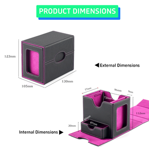TCG卡套盒兼容MTG魔术聚会、指挥官和Yugioh卡，带窗户的卡储物盒 - Product Image 2