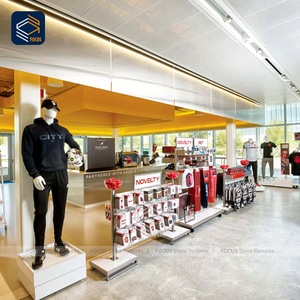 Espositore per <span class=keywords><strong>abbigliamento</strong></span> al dettaglio personalizzato alla moda negozio di <span class=keywords><strong>abbigliamento</strong></span> sportivo infissi cappelli e maglie eleganti mobili da negozio - Product Image 4