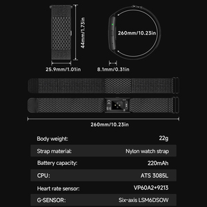 Bracelet intelligent en gros avec enregistreur vocal IA, transcription multilingue, liste de tâches, cartographie mentale, moniteur de santé - Product Image 2