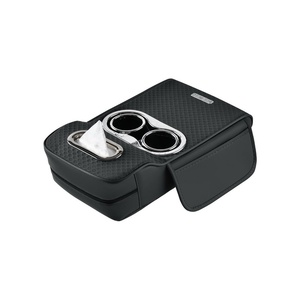 Repose-bras de voiture en cuir <span class=keywords><strong>OLIVER</strong></span>, design élégant, avec rangement intégré, fonction de rehaussement, pour mouchoirs et téléphone portable, couleur argent - Product Image 5