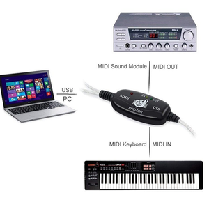 Cable Convertidor de Interfaz USB a MIDI, Aislado con PVC, <span class=keywords><strong>para</strong></span> Teclado Sintetizador, Plug and Play, MIDI USB, Grabación en Estudio Musical, 2 Metros - Product Image 6