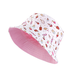 Sombrero de playa de verano de doble cara con estampado de dibujos animados para niños, sombrero de lavabo transpirable para ropa informal de bebé - Product Image 2