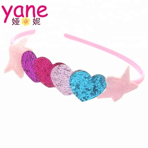 Elegante brillo estrella de cintas de plástico al por mayor niños diademas - Product Image 1