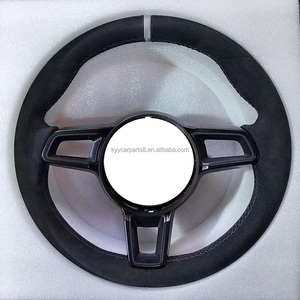 Volante in Pelle per Auto <span class=keywords><strong>Porsche</strong></span> Cayenne Boxster Panamera <span class=keywords><strong>Cayman</strong></span> 911 991 992 996 997 970 981 987 718 Accessori Auto - Product Image 1