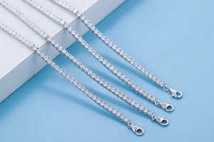 Đồ Trang Sức Mỹ Hip Pop Thiết Kế Thời Trang Ice out Zircon Đá 4Mm Vòng Bling Tennis Chuỗi 925 Bạc Vòng Đeo Tay Quyến Rũ - Product Image 4