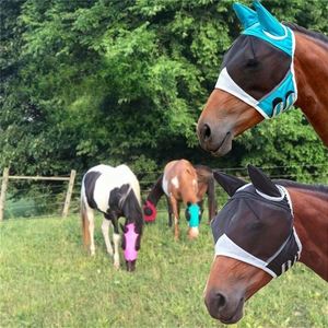 Máscara Antimoscas Transpirable para Caballos con Protección UV y para las Orejas, Sin Mallas que Irriten, Cómoda Protección Equina Contra Moscas para Montar en Verano - Product Image 2