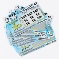 Impression personnalisée de billets de loterie, billets de football couleur pleine, cartes de jeu à insérer, cartes à gratter gagnantes