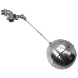 Vanne flottante coudée réglable en acier inoxydable 1 pouce, type boule, régulateur de niveau d'eau, vanne d'alimentation automatique en eau - Product Image 1