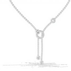 Colgante de Diamantes Cultivados en Laboratorio con Corte Mixto, Chapado en Oro Amarillo de 18K y Rodio, Estilo Minimalista, Certificado, para Uso Diario, Fiestas, Regalos y Bodas - Product Image 1