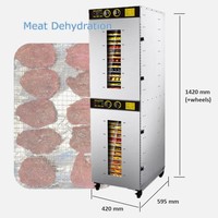 Qualité 32 Plateaux Séchoir Déshydrateur Deux Salles De Déshydratation Séchage Des Fruits, Déshydrateur De Fruits Commerciaux De Saucisse Jerky