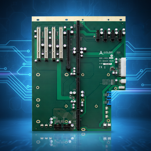 Adlinktech EBP-10E5 Passive Backplane 1 PICMG CPU 1 PCIe X16 4 PCIe X1 4 PCI Slots ATX Power Industrial IPC Backplane