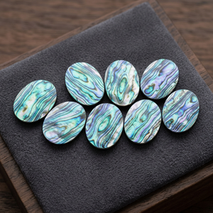 อัญมณีเปลือกหอยเป๋าฮื้อธรรมชาติทรงรีหลากสีจาก FF Jewellers ขัดเงาแล้ว รูปทรงวงรี สำหรับทำเครื่องประดับ - Product Image 6
