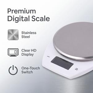 Bilancia Digitale da Cucina di Alta Precisione 5kg/1g in Acciaio Inox 304, 22x20x3cm, con Indicatore G/lb/oz, 3 Unità, Spegnimento Automatico - Product Image 4