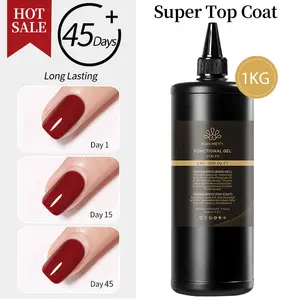 BORN PRETTY Nail Products Salon 500g Uv Top Coat Private Label Gel Polish Base Gel With Top Gel