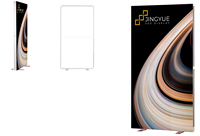 Boîte à lumière LED pliable en aluminium avec support en Z, toile tendue SEG rétroéclairée, 1050x2000mm, présentoir portable pour extérieur, mur publicitaire