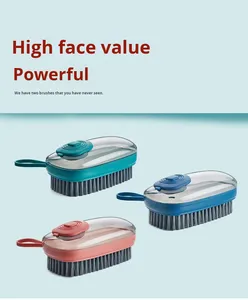 Multifunctional Cleaning <b>Brush</b> Portable Plastic Clothes Shoes Soap Dispenser Hydraulic Laundry <b>Brush</b> Hands Cleaning <b>Brush</b> - Product Image 3