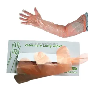 Disposable Pig Cow Insemination Rectal Palpation Ovarian Pregnancy Examination Long Sleeve Vet Glove