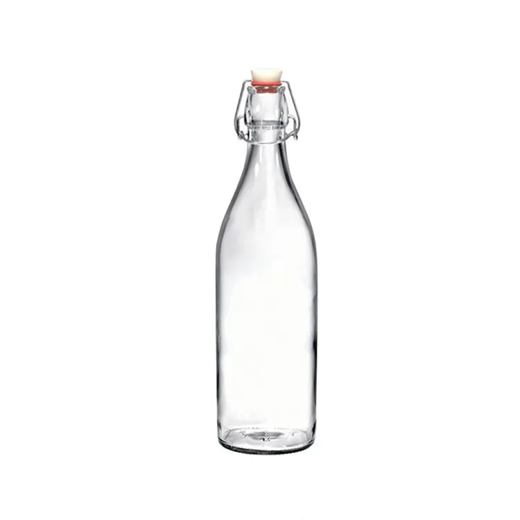 Garrafas de vidro balanço 32oz / 1 litro, garrafas de vidro com rolha, tampa de água