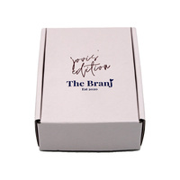 Caja de Embalaje de Joyería de Cartón Corrugado de Alta Gama Personalizada, Color Blanco con Lámina Dorada, Caja de Envío Plegable para Relojes