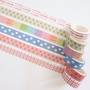 Venta caliente Ins Floral Washi Tape Cinta adhesiva de color pastel para envolver regalos Sobre Sellado Fabricación de tarjetas hechas a mano - Product Image 6