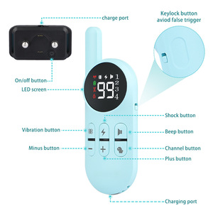 Dog Trainer <b>Remote</b> <b>Control</b> Collar 300m Range Sound <b>Vibration</b> For Dogs Light Blue - Product Image 3