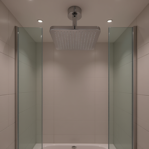 Elite Overhead Shower Head 12 Inches Stainless Steel Rainfall Square Modern Bathroom - Product Image 2