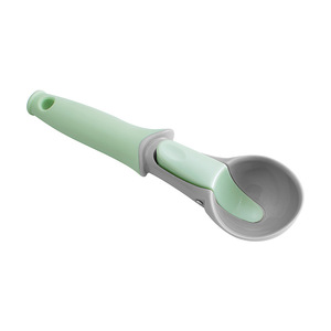 Plastic Ice Cream Scoop Light Green Comfortable Handle Manual Scooping Tool For Ice Cream And Fruit - Product Image 1