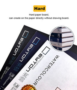 Bloc de <span class=keywords><strong>papier</strong></span> <span class=keywords><strong>aquarelle</strong></span> noir en coton 300 g/m², 20 feuilles, pressé à chaud sans acide, prix d'usine, vente chaude en gros - Product Image 2