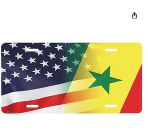 Placa de Matrícula con la Bandera de Sao Tomé y Príncipe y EE. UU., Emblema Patriótico de 6 x 12 Pulgadas, Placa Delantera para Automóvil, Accesorio Decorativo para Automóvil - Product Image 3