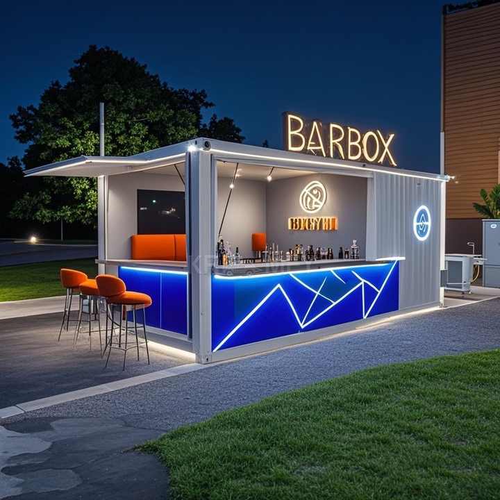Prefab Shipping Pop Up Coffee Shop Restaurant Mobile Container Bar Cafe Kiosk Booth Use Steel Prefabricated House