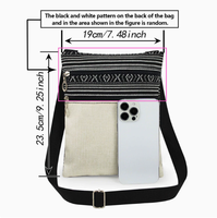 Sac à bandoulière populaire 2026 avec imprimé de ballerine de dessin animé mignon, sac de voyage pour femme, sac de danse et de cosmétiques