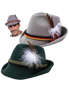 Madeshine Fedora Top Jazz Cap cos Halloween Đảng Ủng Hộ Thụy Sĩ Đức Oktoberfest Bavaria Dress up Cao Đảng Mũ - Product Image 5