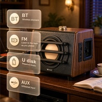 Haut-parleur puissant à basses profondes TM-9500A, prend en charge les cartes TF, les clés USB et l'entrée AUX. AC100-240V, télécommande et bouton de volume pour un contrôle facile