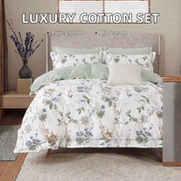 Parure de lit de luxe en coton, imprimée sur mesure, tissage simple 400TC, motifs écologiques pour la maison et les mariages