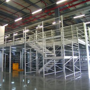 סין ייצור מחסן פלדה תעשייתי אחסון racking נתמך mzzanine עבור ציוד מחסן - Product Image 2